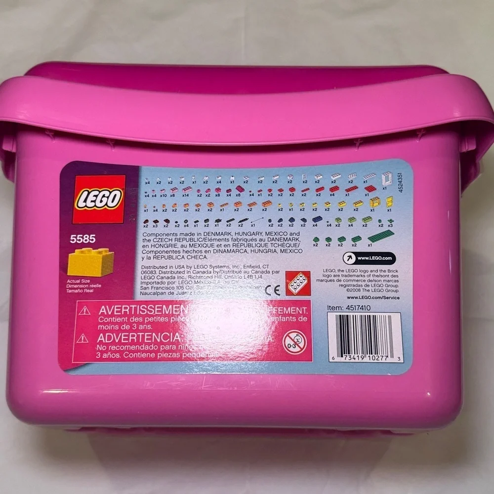 Lego Girls Mixed Set of Lego Bricks 2.12lbs with Storage Box EUC